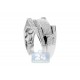 10K White Gold 0.98 ct Diamond Mens Multi Shaped Ring