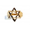 10K Yellow Gold Jewish Star of David Mens Signet Ring