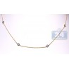 Womens Diamonds by the Yard Station Necklace 14K Yellow Gold 16"