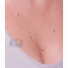 Womens Diamonds by the Yard Station Necklace 14K White Gold 24"