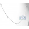 Womens Diamonds by the Yard Station Necklace 14K White Gold 30"