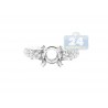 18K White Gold 1.24 ct Diamond Womens Engagement Ring Setting