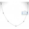 Womens Diamonds by the Yard Station Necklace 14K White Gold 28"