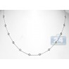 Womens Diamonds by the Yard Station Necklace 14K White Gold 18"