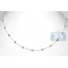 Womens Diamonds by the Yard Station Necklace 14K White Gold 20"
