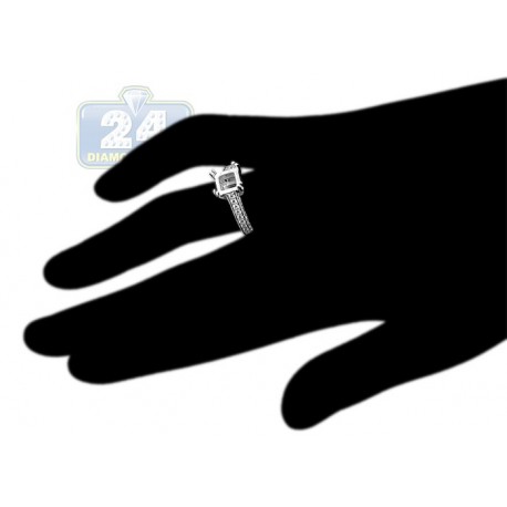 18K White Gold 0.97 ct Diamond Engagement Vintage Ring Setting