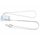 10K White Gold Womens 1mm Chain 16 Inches