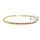 10K Yellow Gold Hollow Rope Mens Bracelet 3 mm 8 Inches