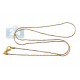925 Sterling Silver Gold Plated Womens Chain 18 Inches