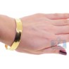 10K Yellow Gold Flexible Herringbone Womens Bracelet 12mm 8.25"