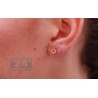 Womens Round Citrine Stud Earrings 925 Sterling Silver 1.00 ct
