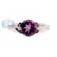 925 Sterling Silver 2.25 ct Purple Amethyst Womens Woven Ring