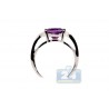 925 Sterling Silver 2.25 ct Purple Amethyst Womens Woven Ring
