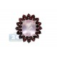 925 Sterling Silver 9.55 ct Rose Quartz Garnet Womens Ring
