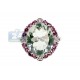 925 Sterling Silver Multi Gemstone Colorful Womens Cocktail Ring