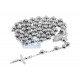 Stainless Steel Mens Rosary Necklace 22 1/2 Inches