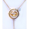 Womens Diamond Circle Y Shape Necklace 14K Yellow Gold 0.60ct