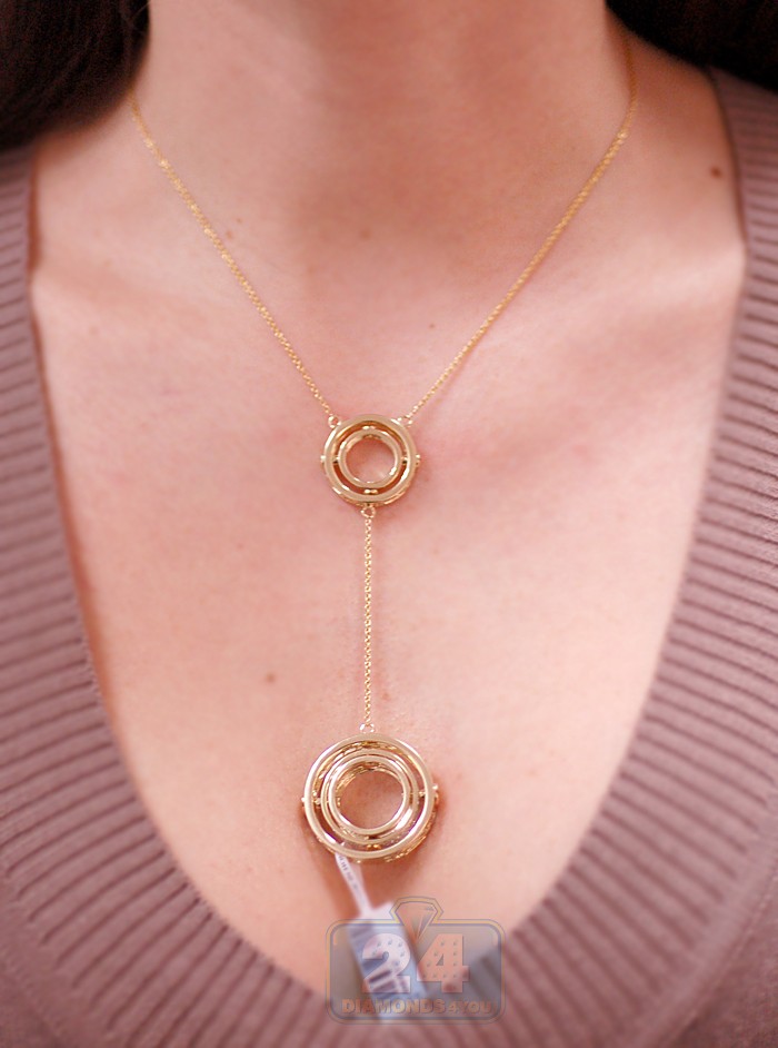 14K Yellow Gold 0.58 ct Diamond Womens Chain Necklace