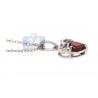 Womens Garnet Heart Pendant Necklace Sterling Silver 0.50ct