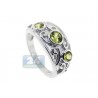 925 Sterling Silver 1.24 ct Green Peridot Womens Vintage Ring