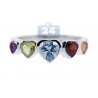 925 Sterling Silver 1.45 ct Multi Colored Gemstone Hearts Womens Ring