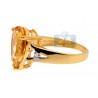 Yellow Gold 925 Sterling Silver 3.77 ct Citrine White Topaz Womens Ring
