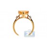 Yellow Gold 925 Sterling Silver 3.77 ct Citrine White Topaz Womens Ring