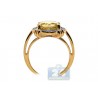 Yellow Gold 925 Sterling Silver 4.10 ct Quartz & Topaz Womens Ring