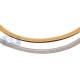 Yellow Gold Plated Stainless Steel Womens Omega Chain 18 Inches