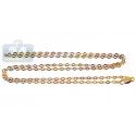 10K Three Tone Gold Womens Fancy Link Chain 18 Inches