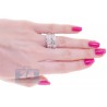 14K White Gold 1.66 ct Diamond Womens Engagement Wedding Rings Set