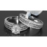 14K White Gold 1.64 ct Diamond Engagement Wedding Rings Set
