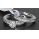 14K White Gold 0.64 ct Diamond Engagement Birdal Ring Set