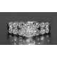 14K White Gold 0.78 ct Two Row Diamond Engagement Ring