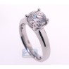 Platinum 2.01 ct Round Cut GIA Diamond Womens Solitaire Engagement Ring