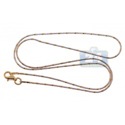 925 Sterling Silver Gold Plated Womens Chain 16 Inches