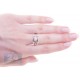 14K White Gold 0.36 ct Diamond Open Multi Heart Womens Ring
