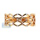14K Yellow Gold 0.23 ct Diamond Womens Woven Band Ring