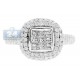 14K White Gold 1.18 ct Mixed Pave Diamond Womens Ring