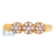14K Yellow Gold 0.34 ct Diamond Cluster Flower Womens Ring