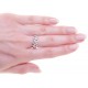 14K White Gold 0.17 ct Diamond Womens 6969 Sign Ring