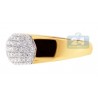 14K Yellow Gold 1.20 ct Pave Diamond Womens Band Ring
