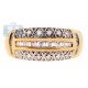 14K Yellow Gold 0.43 ct Diamond Womens Antique Style Band Ring