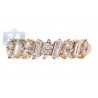 14K Yellow Gold 0.70 ct Mixed Diamond Womens Bridge Band Ring