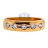 14K Yellow Gold 0.38 ct 5 Bezel Set Diamond Womens Band Ring