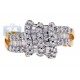 14K Yellow Gold 1.22 ct Mixed Diamond Womens Vintage Ring