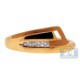 14K Yellow Gold 0.09 ct Diamond Womens Abstract Band Ring