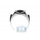 14K White Gold 1 ct Princess Round Cut Diamond Mens Ring