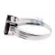 925 Sterling Silver 3.53 ct Garnet Heart Solitaire Womens Ring