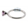 925 Sterling Silver 0.90 ct Purple Amethyst Solitare Womens Ring
